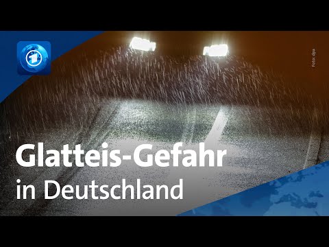Warnung vor Glatteis: spiegelglatte Straßen, geschlossene Schulen, verspätete Züge