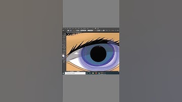 Easy way to draw an eye digitally for Beginners step by step Adobe illustrator - #shorts