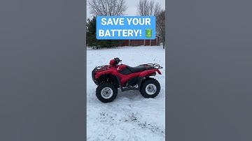 DO THIS to save your ATV Battery 🥶#atv #quad #honda