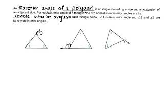 3-5 Parallel Lines and Triangles