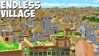 I found a rare ENDLESS VILLAGE in the world of Minecraft !!! INFINITY Villager House