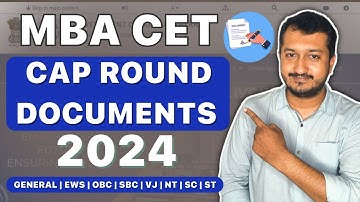 MBA CET CAP Round Documents 2024 📃