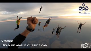 360/VR Head up tracking Skydive, outside camera