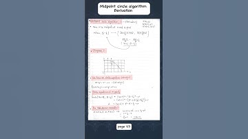 Derivation of Midpoint circle algorithm #computergraphics #computerscience #mumbaiuniversity