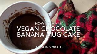 Vegan chocolate banana mug cake -