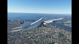 Flight Simulator |Cross Wind Landing Japan Airlines Boeing 747 at Tokyo Haneda Airport | Capt. Stunn