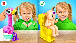 INCREDIBLE RICH VS POOR PARENTING HACKS || Must Have Gadgets & Crafts for Smart Parents by 123 GO! image