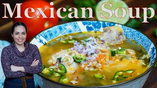 Chicken soup recipe | MEXICAN STYLE chicken soup with RICE | Caldo de pollo