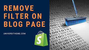 How to Remove Filter on Blog Page - Shopify Debut Theme