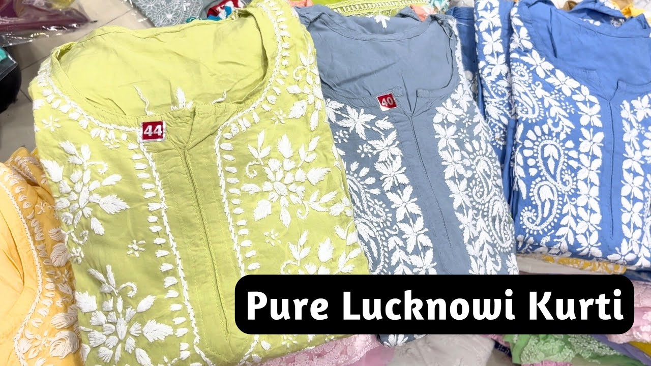 Buy Chikankari Kurti From Lucknow | Pure Hand Work Chikan Kurti |  @SimplyShilpi - YouTube