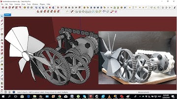 Making gears in sketchup and 3D-print them! Works so well and it