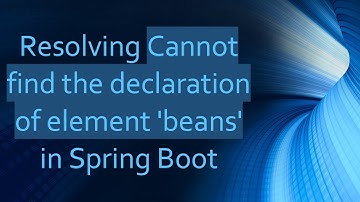 Resolving Cannot find the declaration of element 