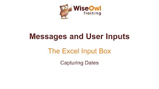 Excel VBA Online Course - 5.4.5 Capturing Dates Profile