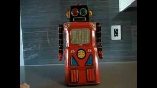 Original Sonic Robot Tin Toy Robot Gang Of 5 , Masudaya