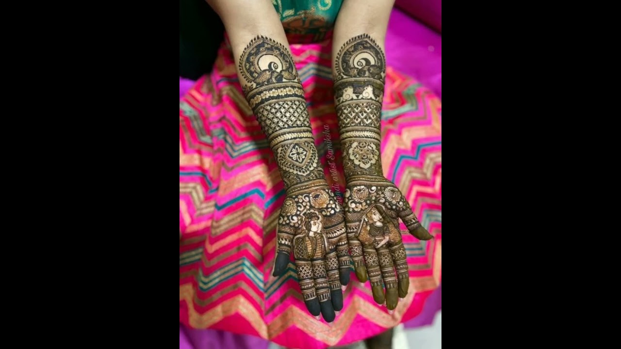bride groom henna design