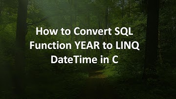 How to Convert SQL Function YEAR to LINQ DateTime in C