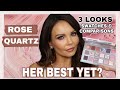 HUDA BEAUTY ROSE QUARTZ REVIEW | 3 LOOKS | SWATCHES & COMPARISONS