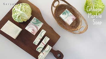 💚 양배추 가득 담은 마블 세안 비누 만들기 😷 양배추는 진정, 항염, 독소배출에 도움을 준답니다 🟢 Cabbage Marble CP Soap Making 🎧 ASMR #20