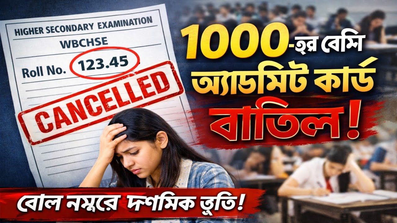 WBCHSE Admit Card Cancelled: 1000+ HS Admit Cards বাতিল! Roll Number Decimal Error নিয়ে বড় সিদ্ধান্ত