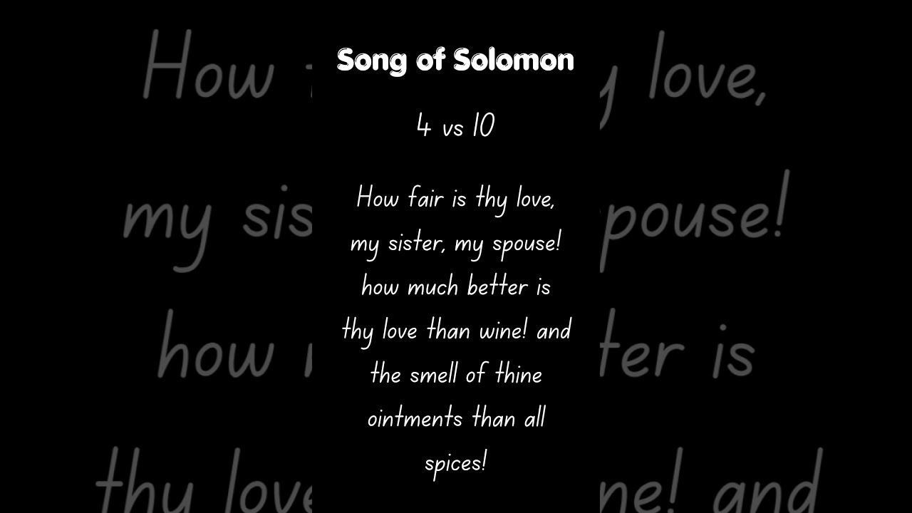 Song Of Solomon 4 Vs 10