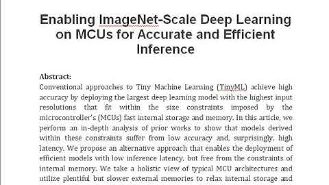 Enabling ImageNet Scale Deep Learning on MCUs for Accurate and Efficient Inference