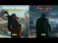 Suicide squad kill the justice league vs batman arkham knight  physics and details comparison