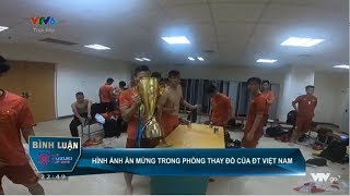 Trực tiếp Việt Nam - Malaysia Đội tuyển U23 Việt Nam uống bia bằng cúp ăn mừng chiến thắng