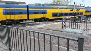 Lange Virm Bij Een Spoorwegovergang In Vught