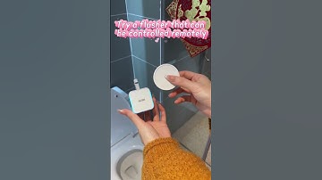 No need to turn around and bend over to press the toilet button