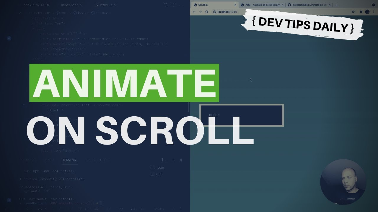 How to animate HTML elements on scroll - YouTube