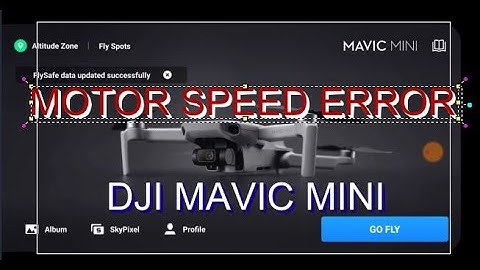 MOTOR SPEED ERROR  ( DJI MAVIC MINI )