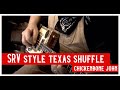 SRV  Stevie Ray Vaughan  Texas-style blues shuffle played on 3 string cigar box guitar Pride and Joy