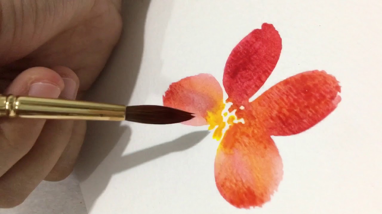 Easy Watercolor Flower Tutorial for Beginners - YouTube