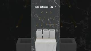 0% vs 100% Soft Cube in Drop Test #physics #simulation #shorts