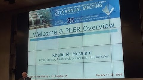 Khalid Mosalam, 2019 PEER Annual Meeting, Los Angeles