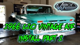 VINTAGE AIR AC install / 1966 C10 !!! #truck #classic #restoration