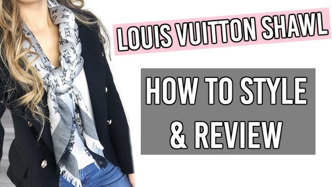 Louis Vuitton #MONOGRAM denim shawl  Ways to wear a scarf, Scarf outfit, Lv  scarf