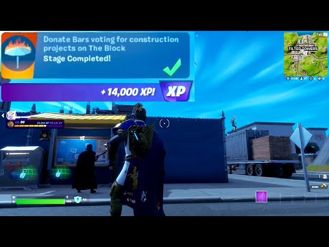 Donate Bars voting for construction projectson the Block Fortnite
