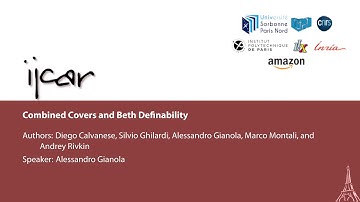 Alessandro Gianola: Combined Covers and Beth Definability (IJCAR A)