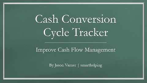 Cash Conversion Cycle Tracker in Excel: Up to 5 Years