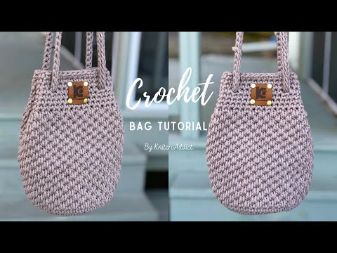 Crochet Shoulder Bag Tutorial /Macrame Crochet Bag /Beginner Crochet