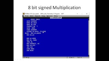 MICROPROCESSOR LAB : 8 bit Signed Multiplication in 8086