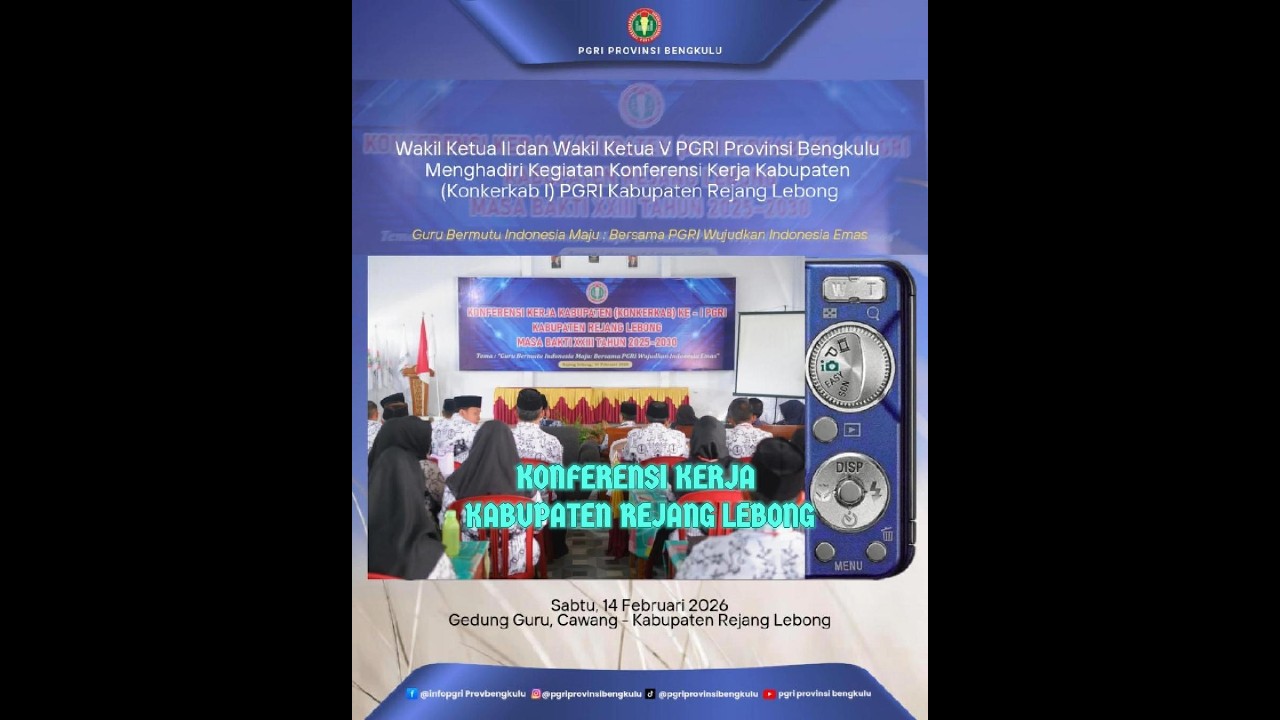 Pembukaan Konferensi Kerja Kabupaten ke I PGRI Rejang Lebong, 14 Februari 2026