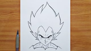 how to draw Vegeta | Vegeta step by step | Easy For Beginners Tutorial