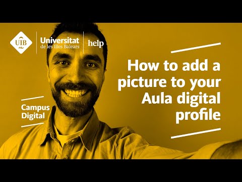 How to add a picture to your Aula digital profile (UIB)