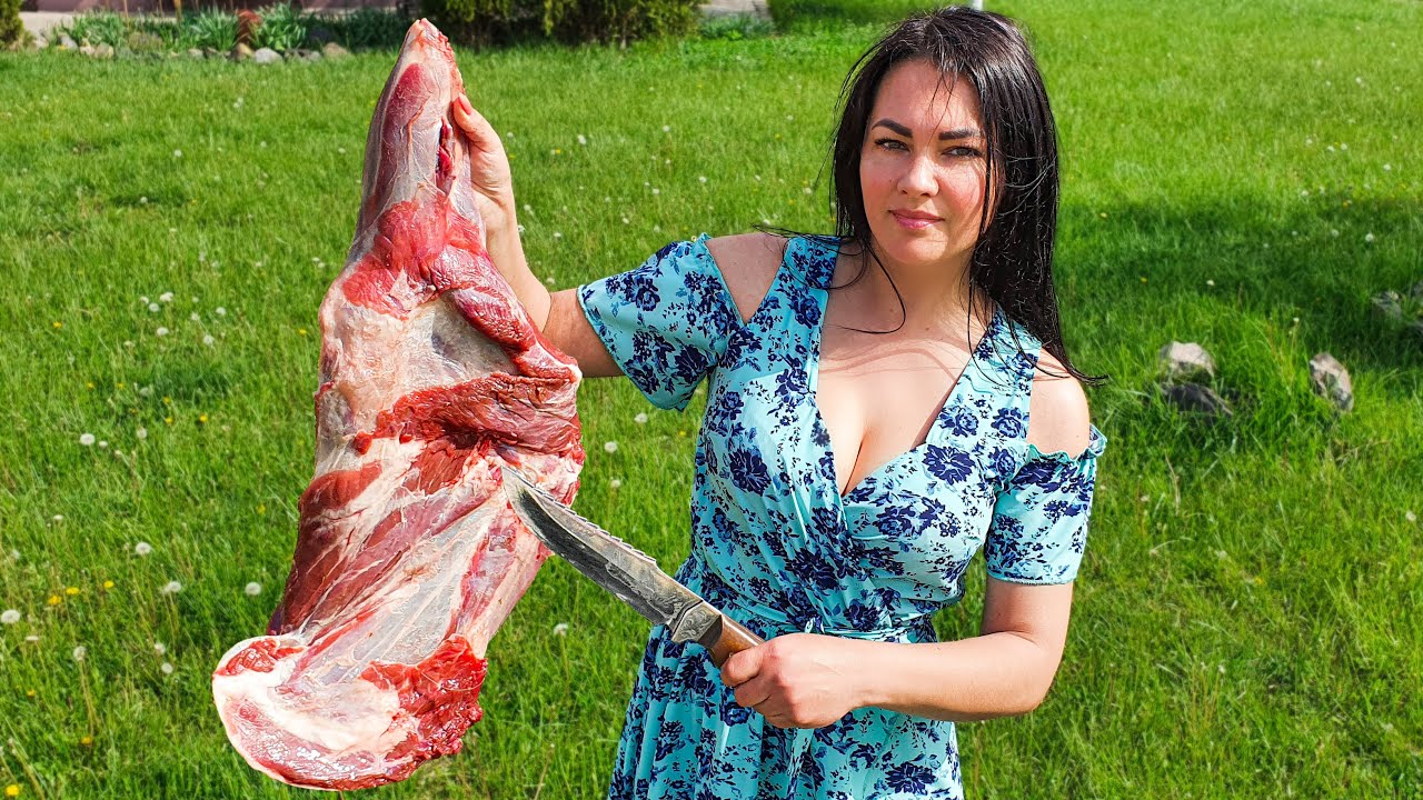 👍Мужчины хотят только ЭТО! 4 ЧАСА Прожарки Бараньей Ноги в Тандыре ...