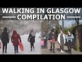 Walking In Scotland - Glasgow Compilation #1 | 4K, Binaural Audio