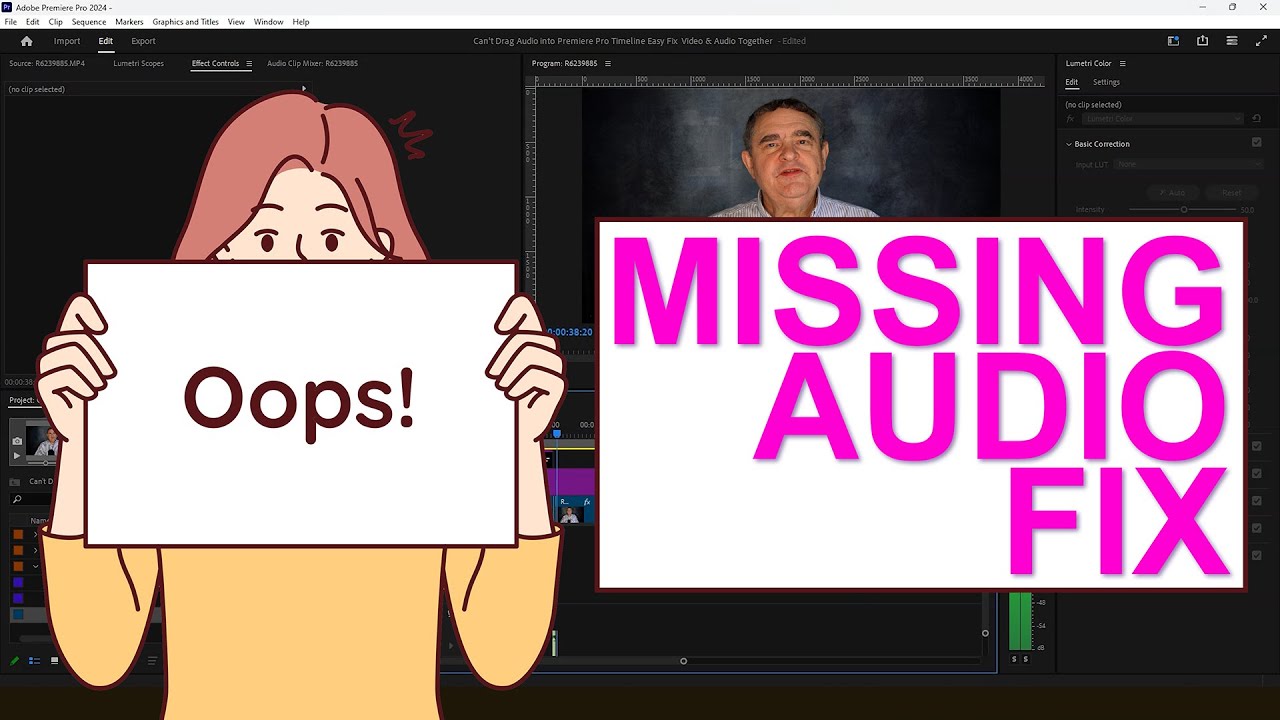 Can't Drag Audio into Premiere Pro Timeline Easy Fix Video &amp; Audio ...