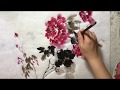 Démonstration Peinture chinoise Fleurs: Façon réaliste 1