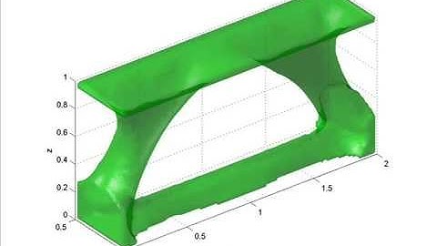 Level-Set Based TO of a Bridge Beam with Distributed Load on Top